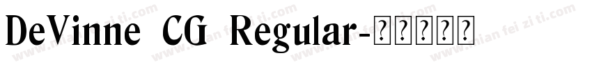 DeVinne CG Regular字体转换